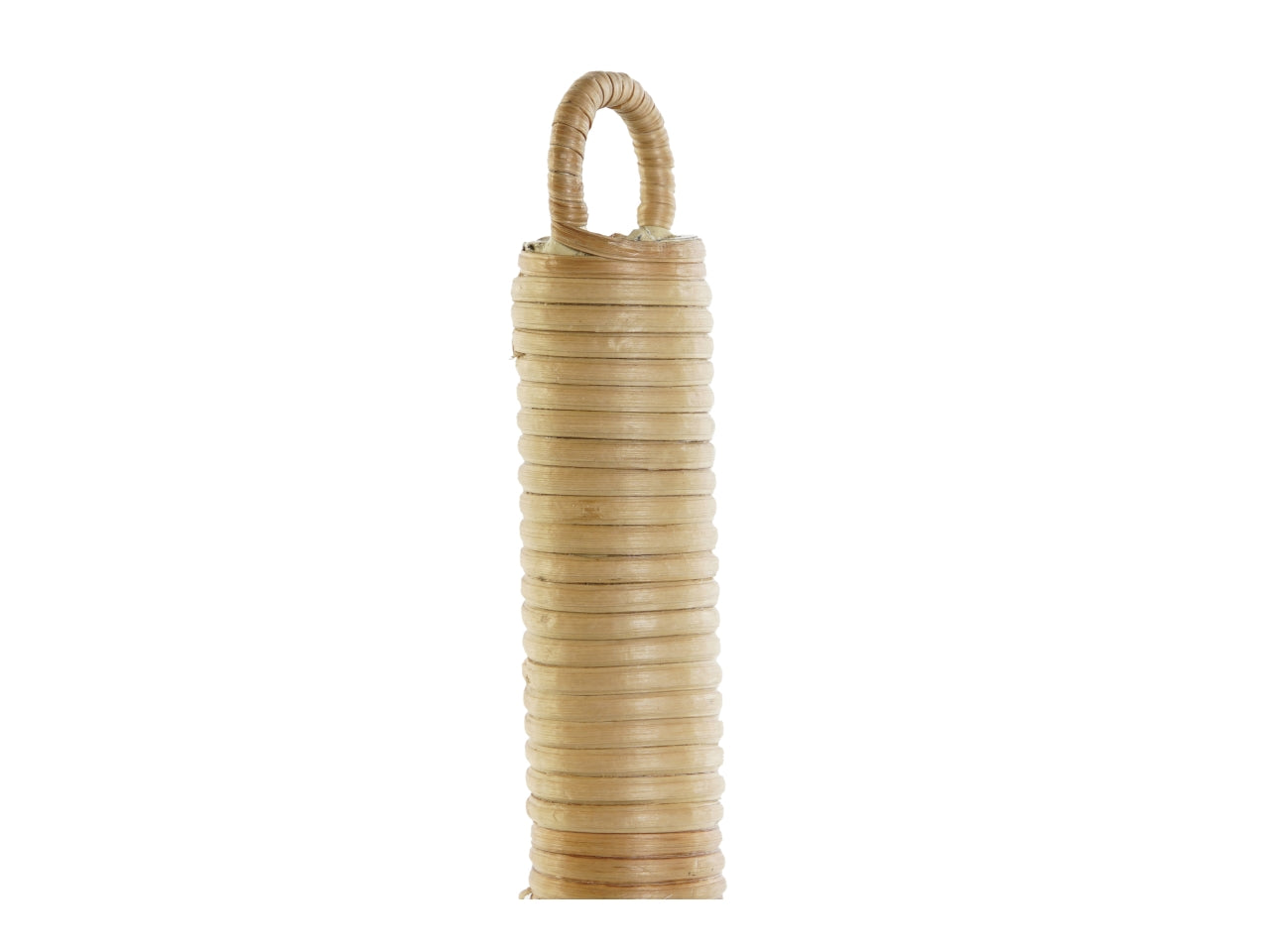 Portarotoli in rattan e ferro misura 15x15x32cm colore naturale marrone