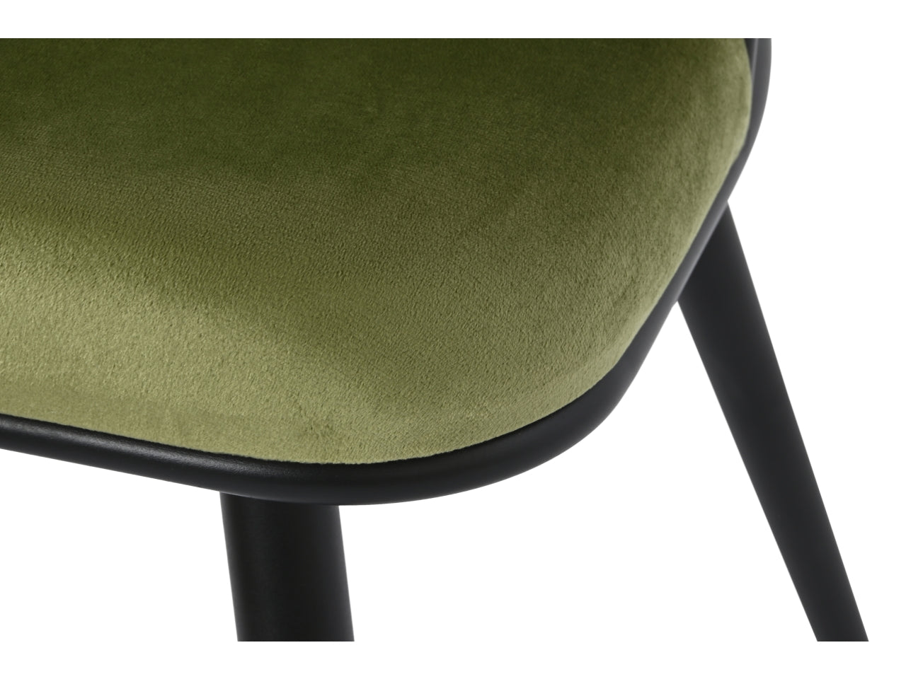 Sedia in metallo e velluto verde vintage 60x66x84 cm - Item