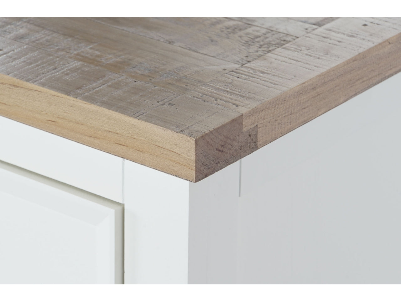 Buffet in paulownia misura 122x40x77cm con 6 cassetti colore beige