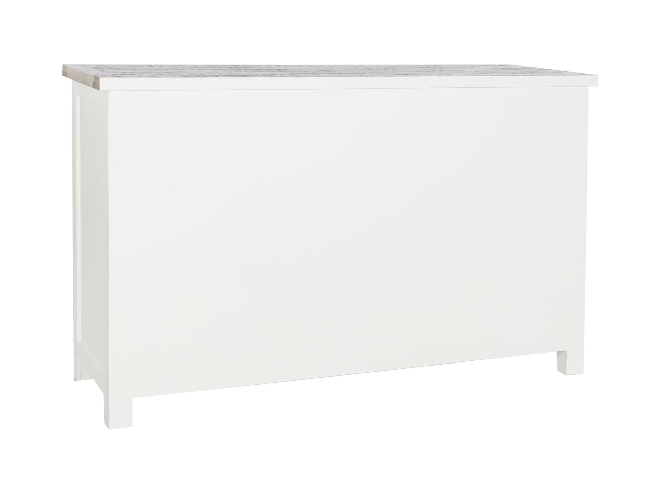 Buffet in paulownia misura 122x40x77cm con 6 cassetti colore beige
