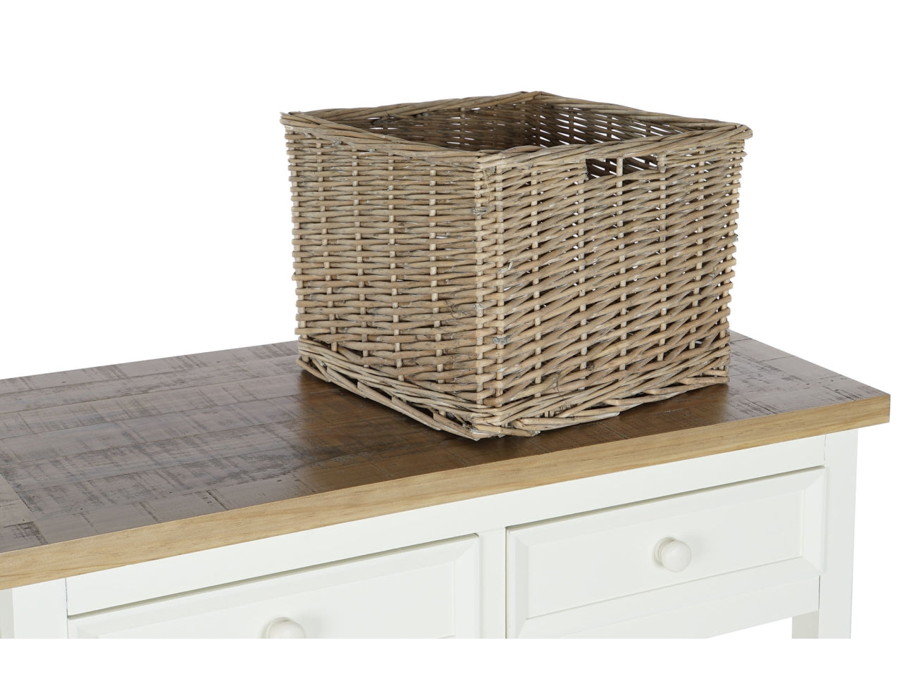 Console in paulownia misura 88x38x80cm con 2 cassetti e portabottiglie