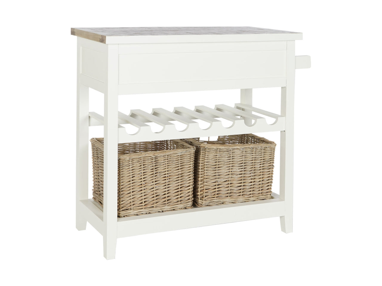 Console in paulownia misura 88x38x80cm con 2 cassetti e portabottiglie