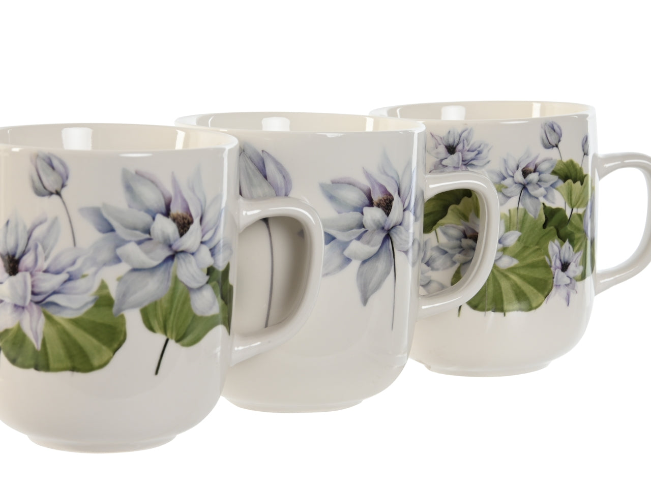 Tazza in porcellana misura 12x8,5x10cm capacita' 380ml in 3 modelli assortiti