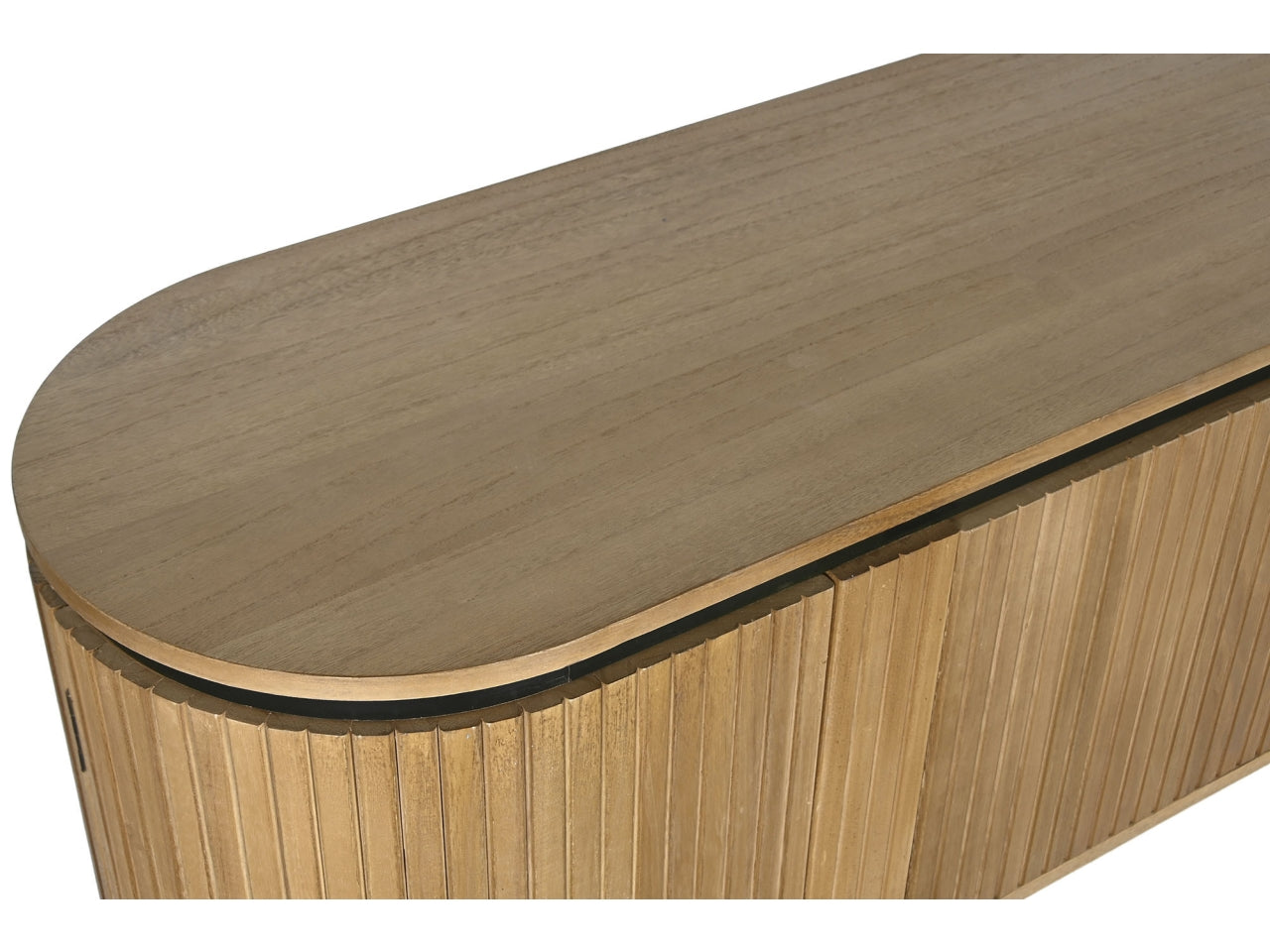 Mobile porta tv in paulownia e metallo misura 180x40x55cm colore naturale