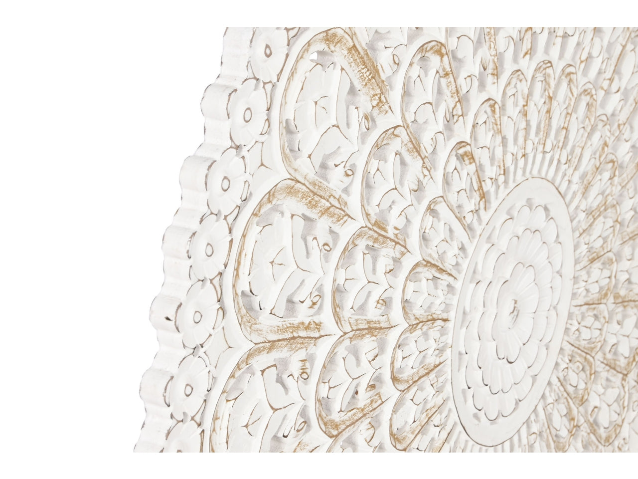 Decorazione rosone da parete in mdf boho bianco 89x1,5 cm - Item