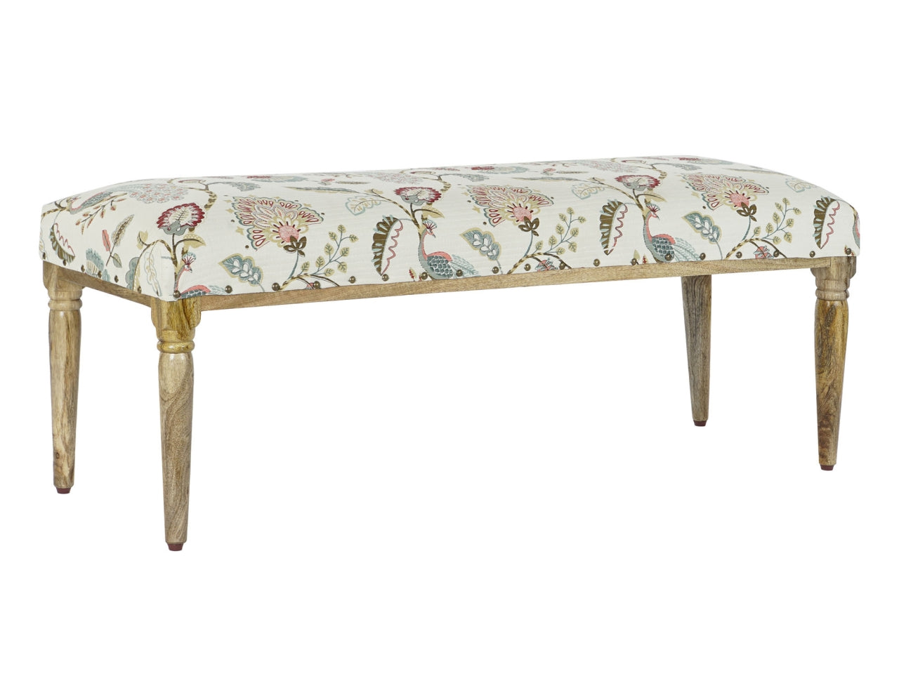 Cassapanca cotone e mango misura 121x43x46cm multicolore