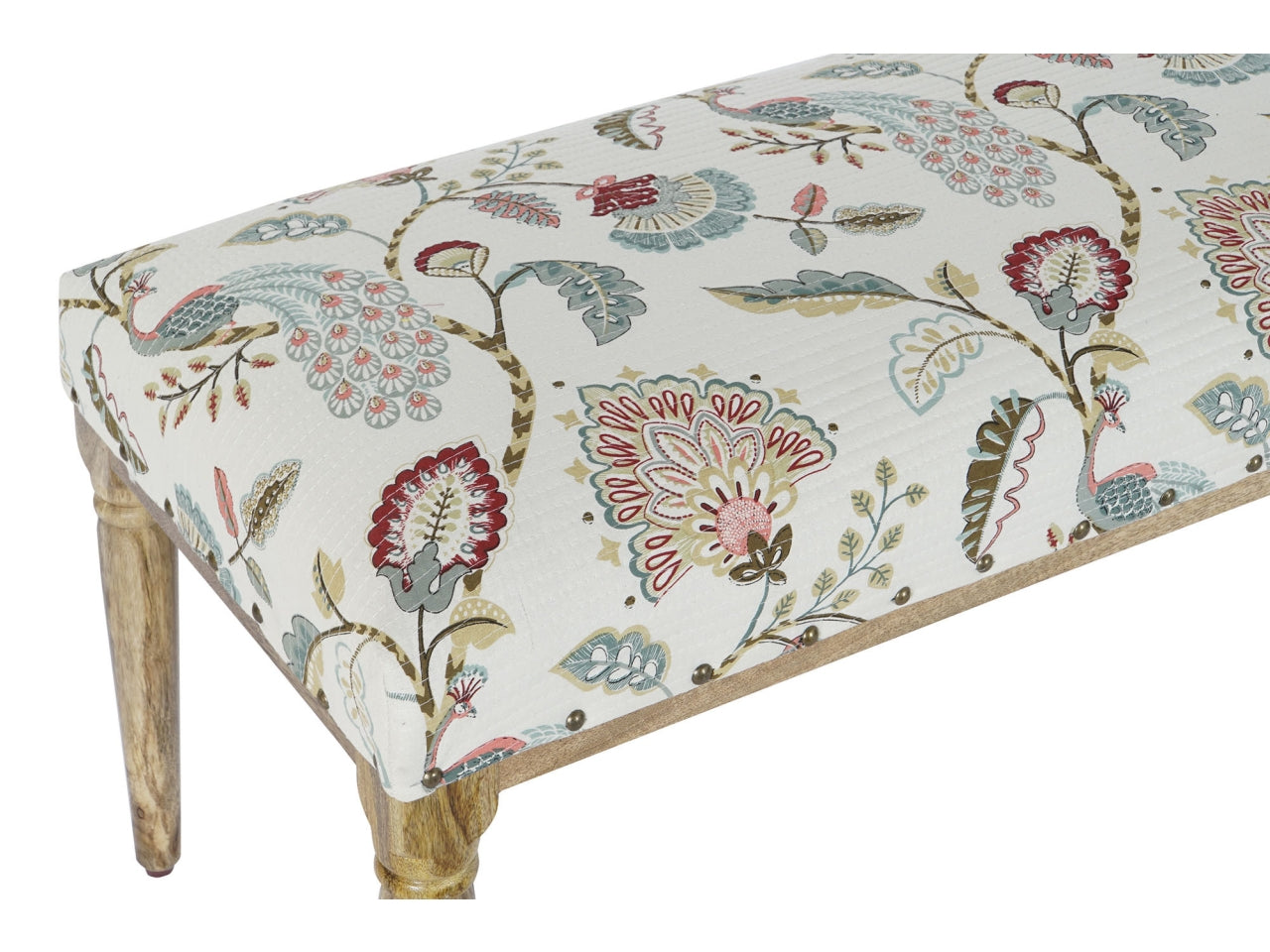 Cassapanca cotone e mango misura 121x43x46cm multicolore