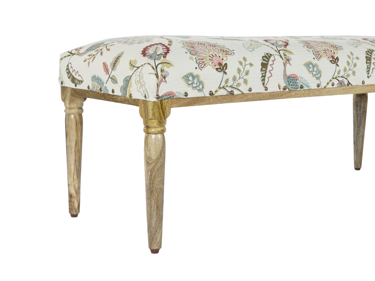 Cassapanca cotone e mango misura 121x43x46cm multicolore