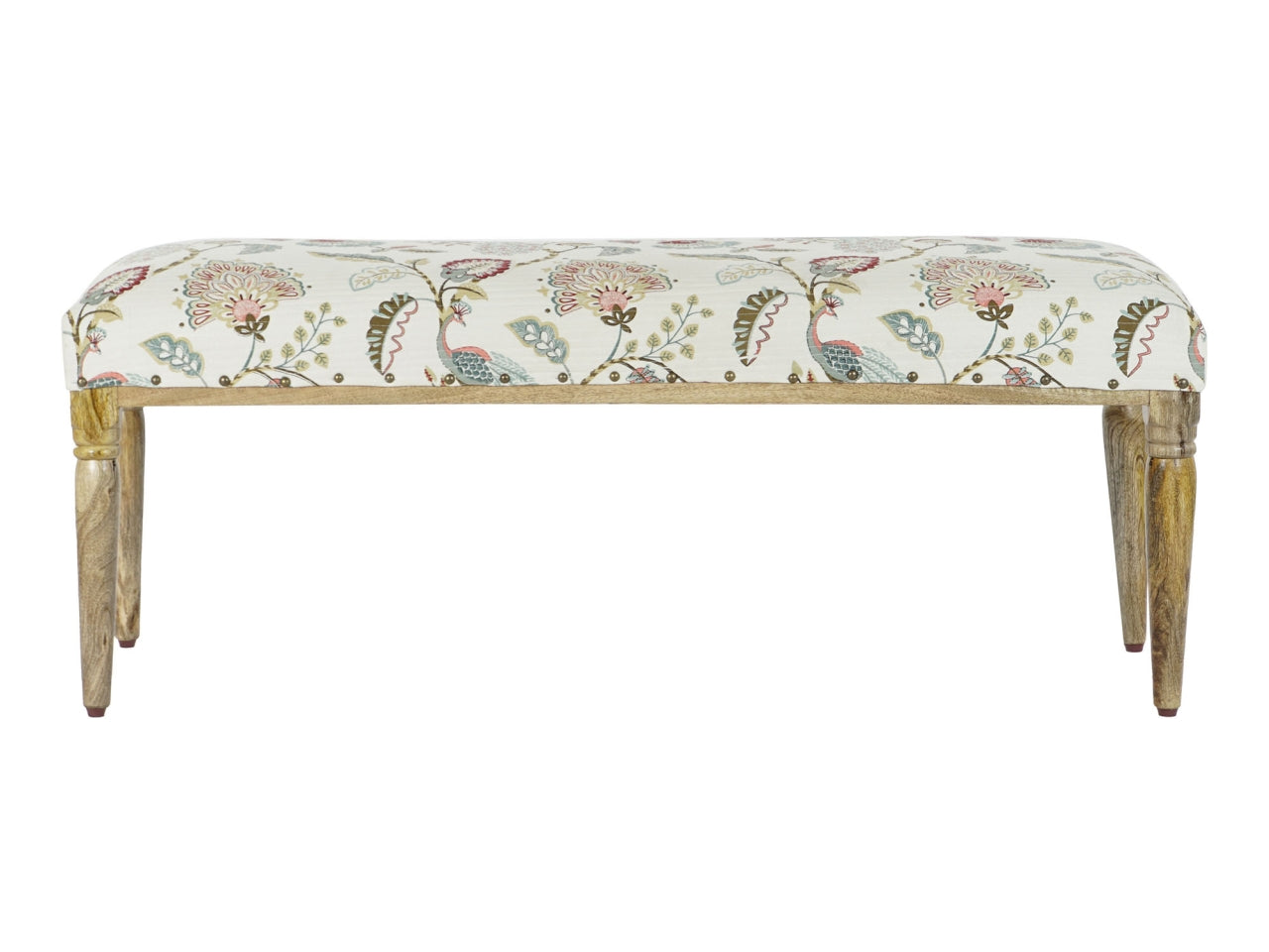 Cassapanca cotone e mango misura 121x43x46cm multicolore