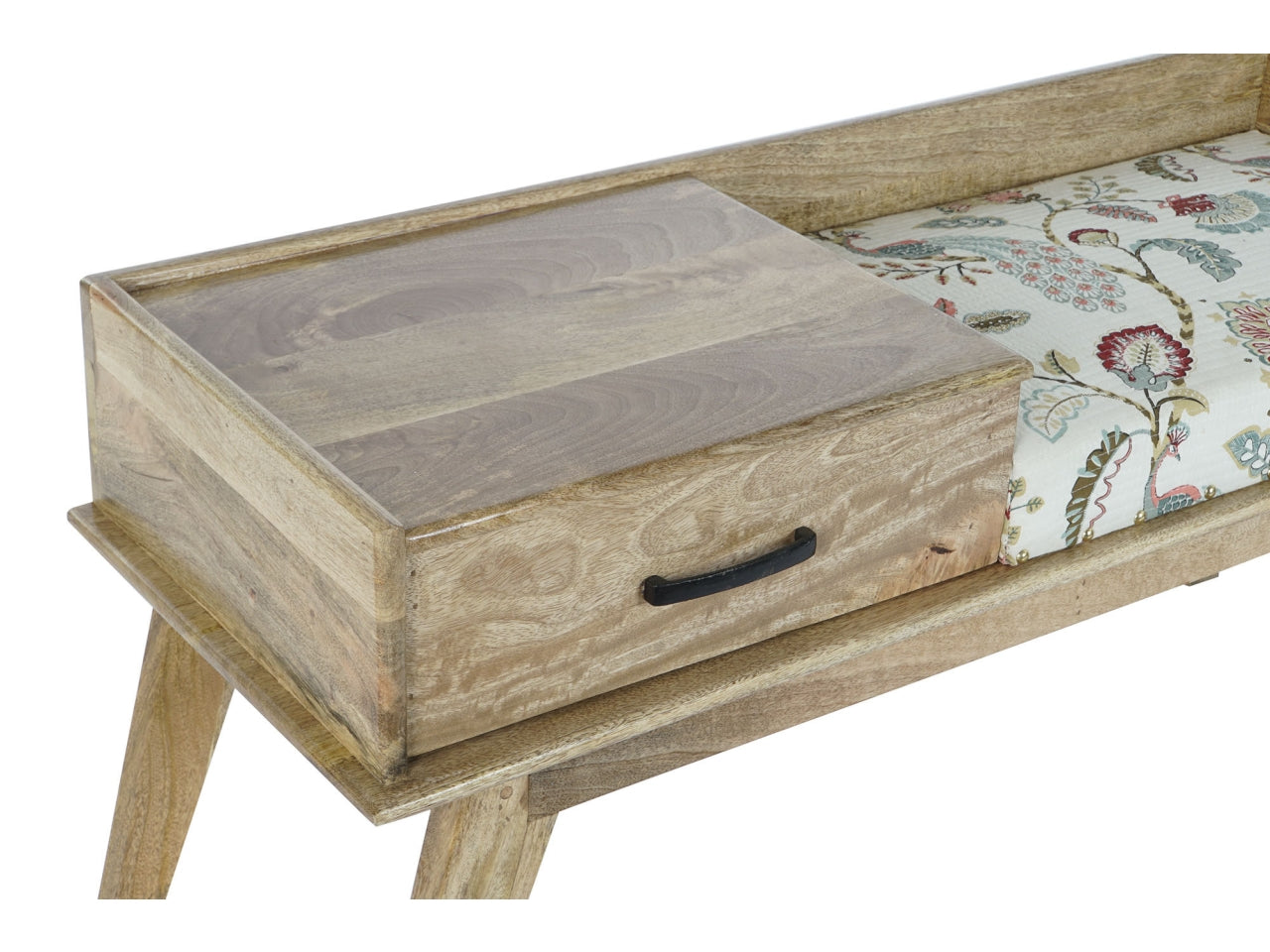 Cassapanca cotone e mango misura 114x40,6x53cm con 1 cassetto