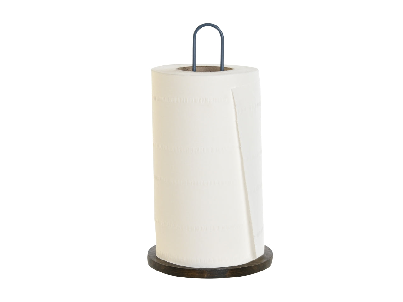 Portarotoli in metallo rubberwood misura 15x15x31cm in 2 modelli assortiti