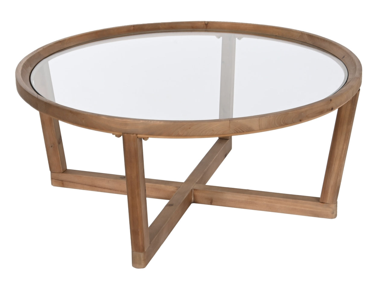Mesa cafe in abete cristallo misura 100x100x43cm colore naturale