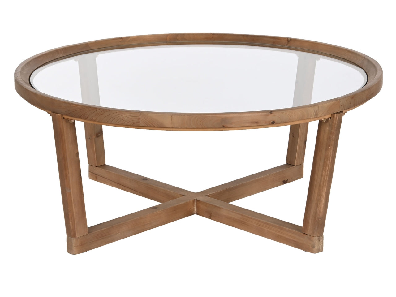 Mesa cafe in abete cristallo misura 100x100x43cm colore naturale