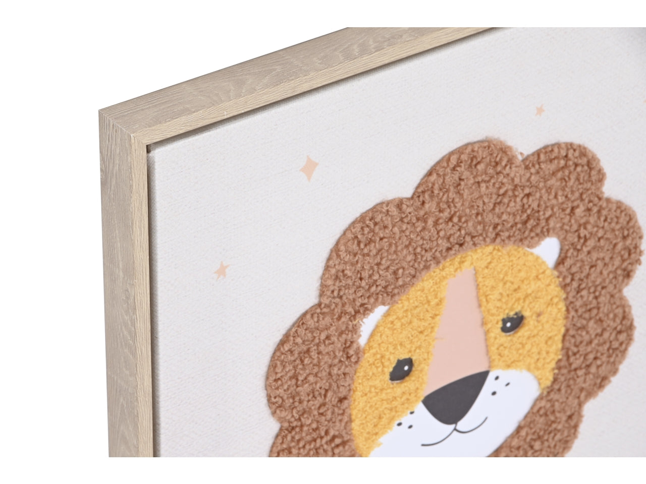 Quadro in tela e poliestere misura 35x2,5x35cm animale 3d in 4 modelli assortiti