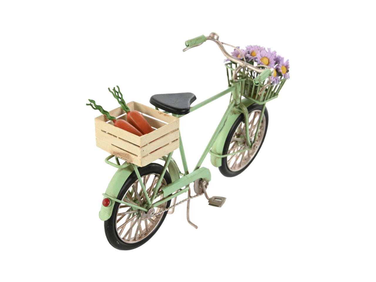 Decorazione in metallo misura 24x9x13cm bici in 2 modelli assortiti