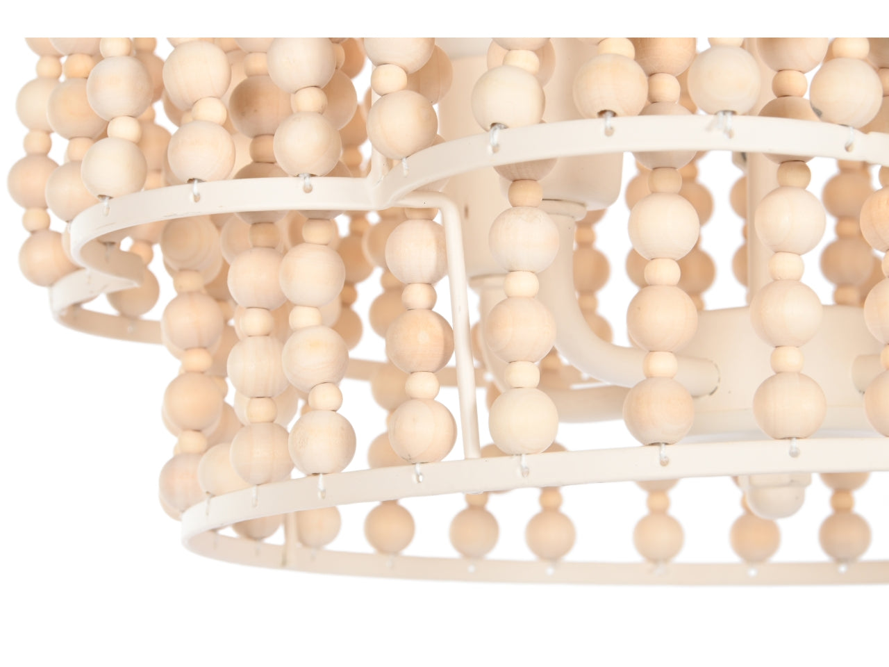 Lampadario da soffitto in legno e metallo misura 36x36x29cm