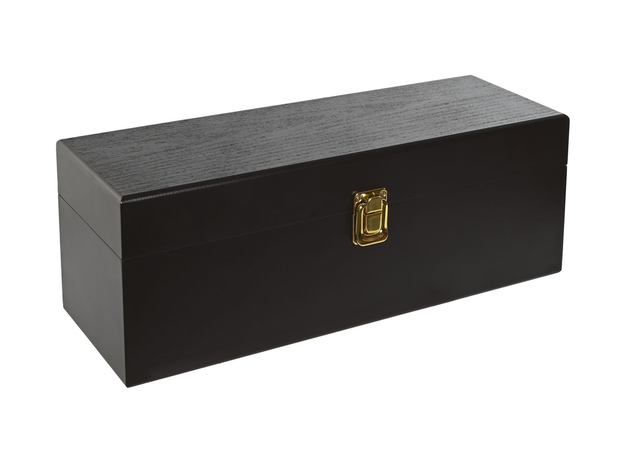 Scatola set vino in mdf misura 36x11x14cm con set da poker colore marrone opaco