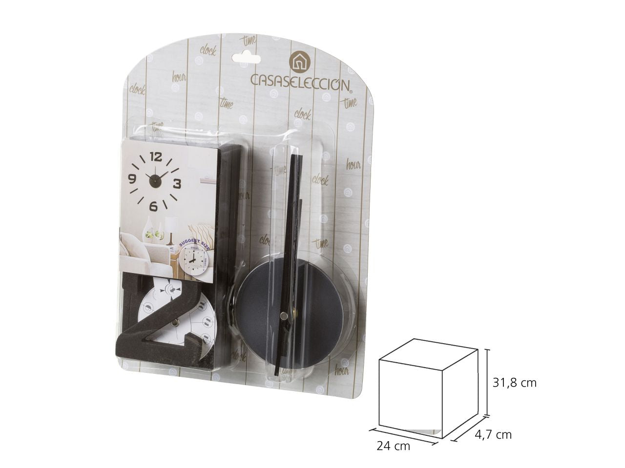 Orologio da muto adesivo in eva e plastica colore nero