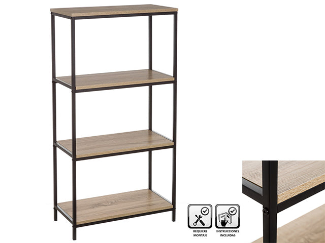 Scaffale 60x34x116cm con 4 ripiani 49921