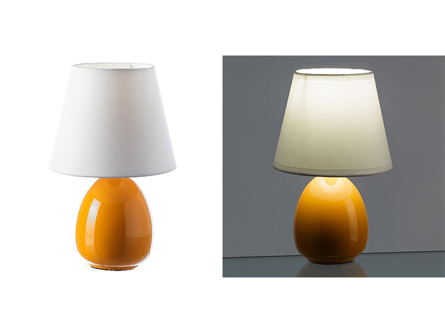 Lampada in ceramica 24,5cm arancio 93241