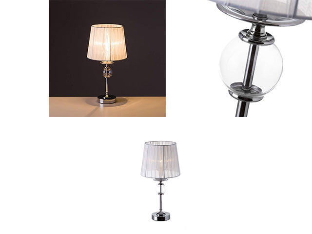 Lampada metallo bianco 23x23x44cm 124023