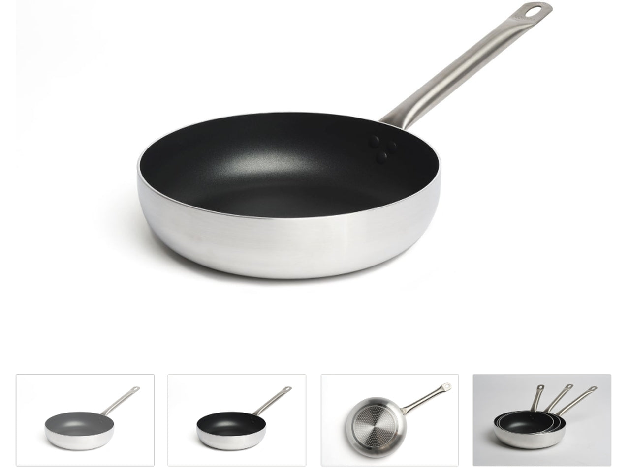 Padella in alluminio profondo 3mm induzione d.40cm croscat
