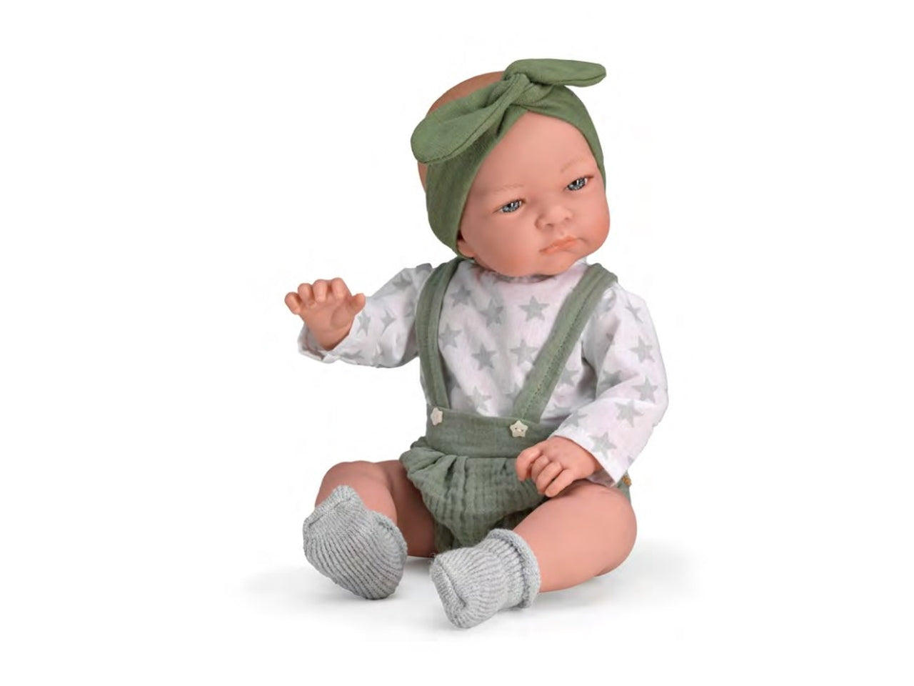 Bambola jenny con fiochetto verde 47cm