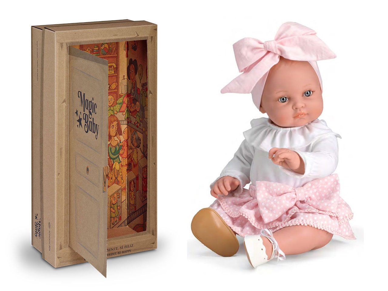 Bambola alicia con fiocchetto rosa 47cm