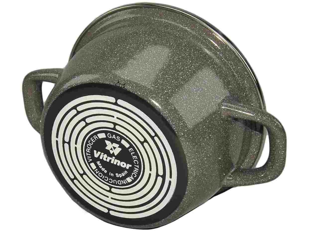Casseruola con 2 manici d16x8,5cm in acciaio smaltato pietra antiaderente rinforzata a due strati anche per induzione lavabile in lavastoviglie