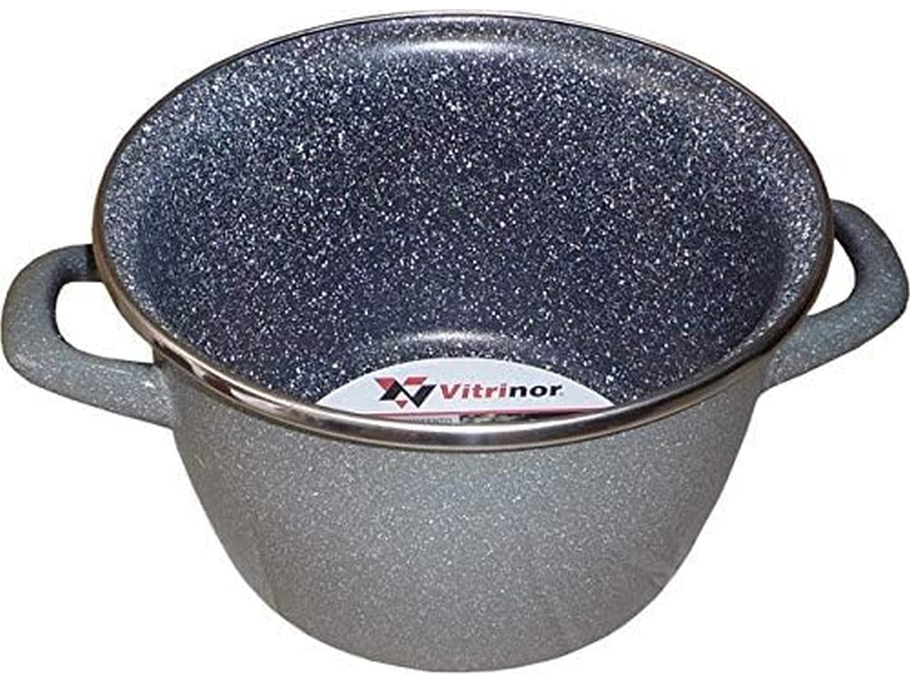 Pentola con 2 manici d20xh12cm in acciaio smaltato pietra antiaderente rinforzata a due strati anche per induzione lavabile in lavastoviglie