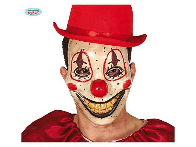 Maschera pagliaccio in pvc