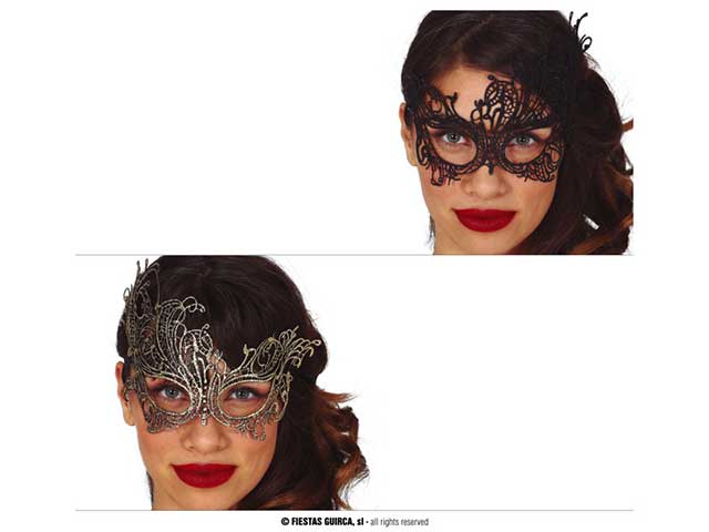 Maschera filigrana dorata 12019
