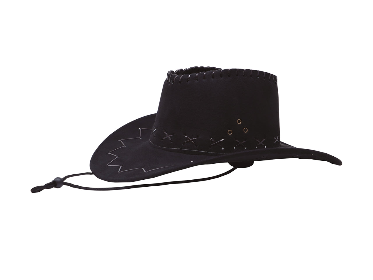 Cappello da cowboy nero in simil pelle