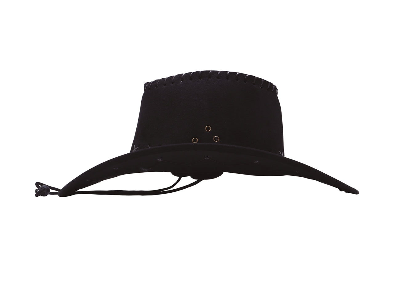 Cappello da cowboy nero in simil pelle