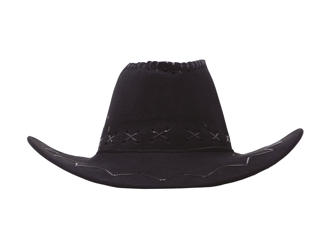 Cappello da cowboy nero in simil pelle