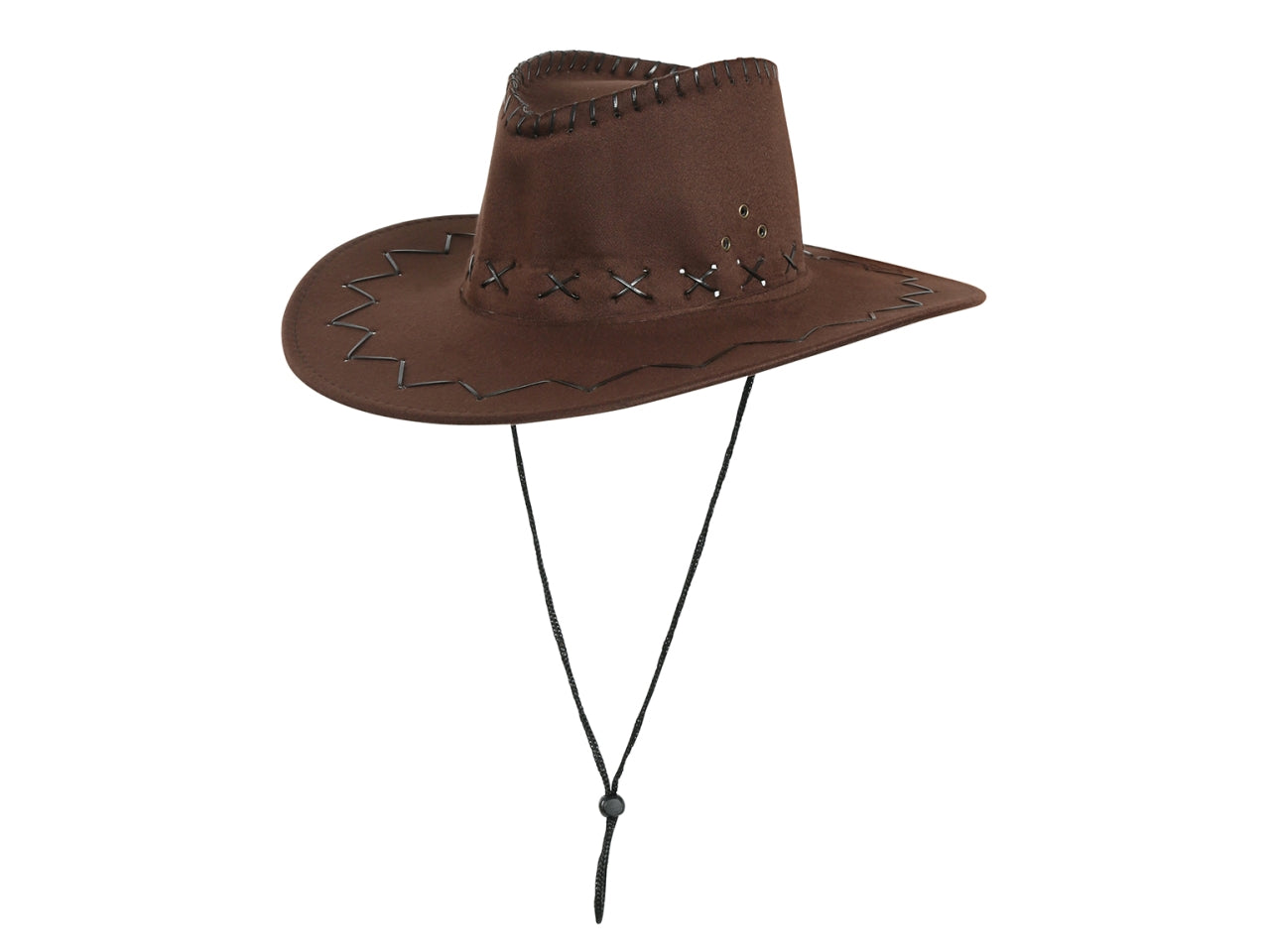 Cappello da cowboy marrone chiaro in simil pelle