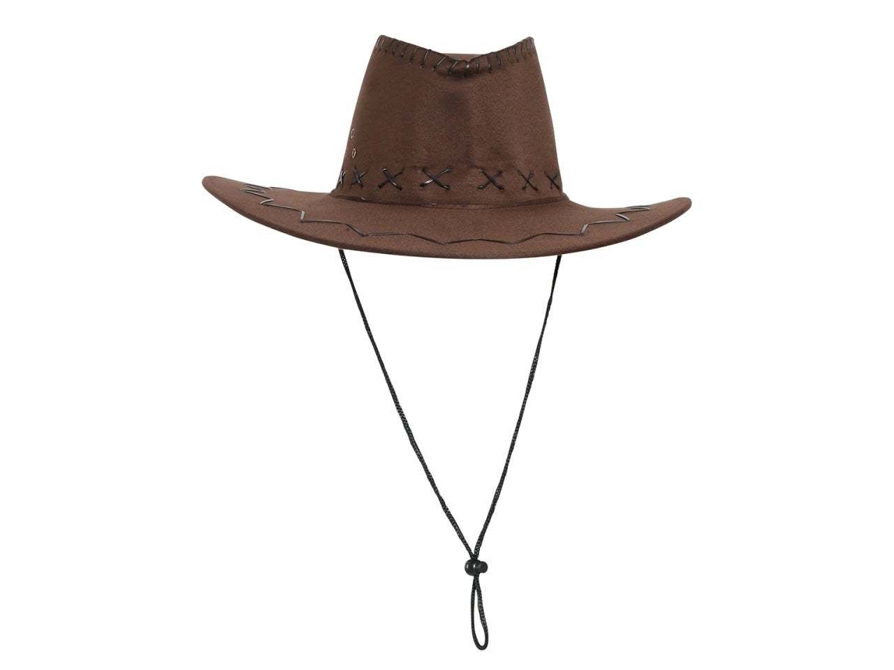 Cappello da cowboy marrone chiaro in simil pelle