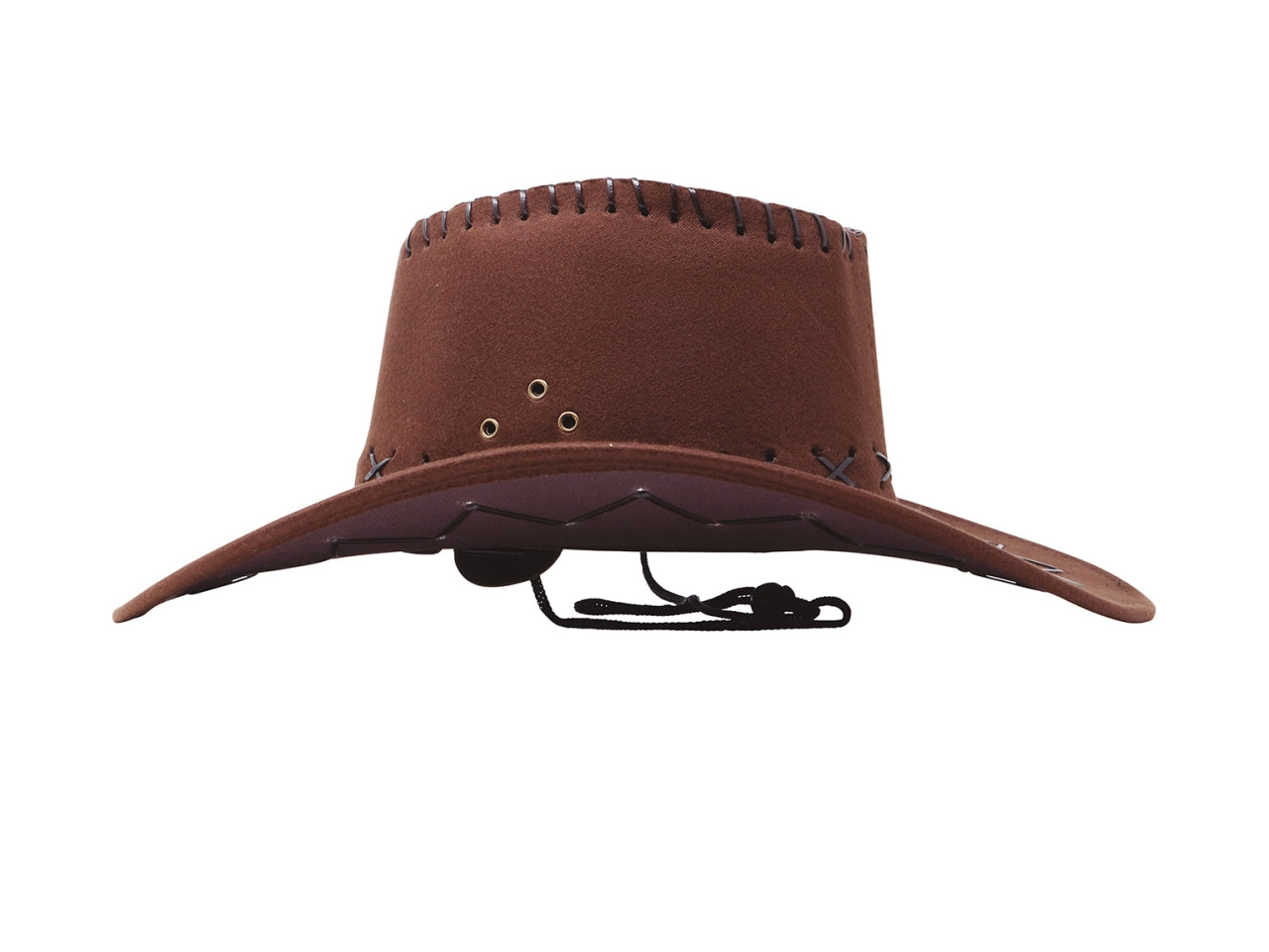 Cappello da cowboy marrone chiaro in simil pelle