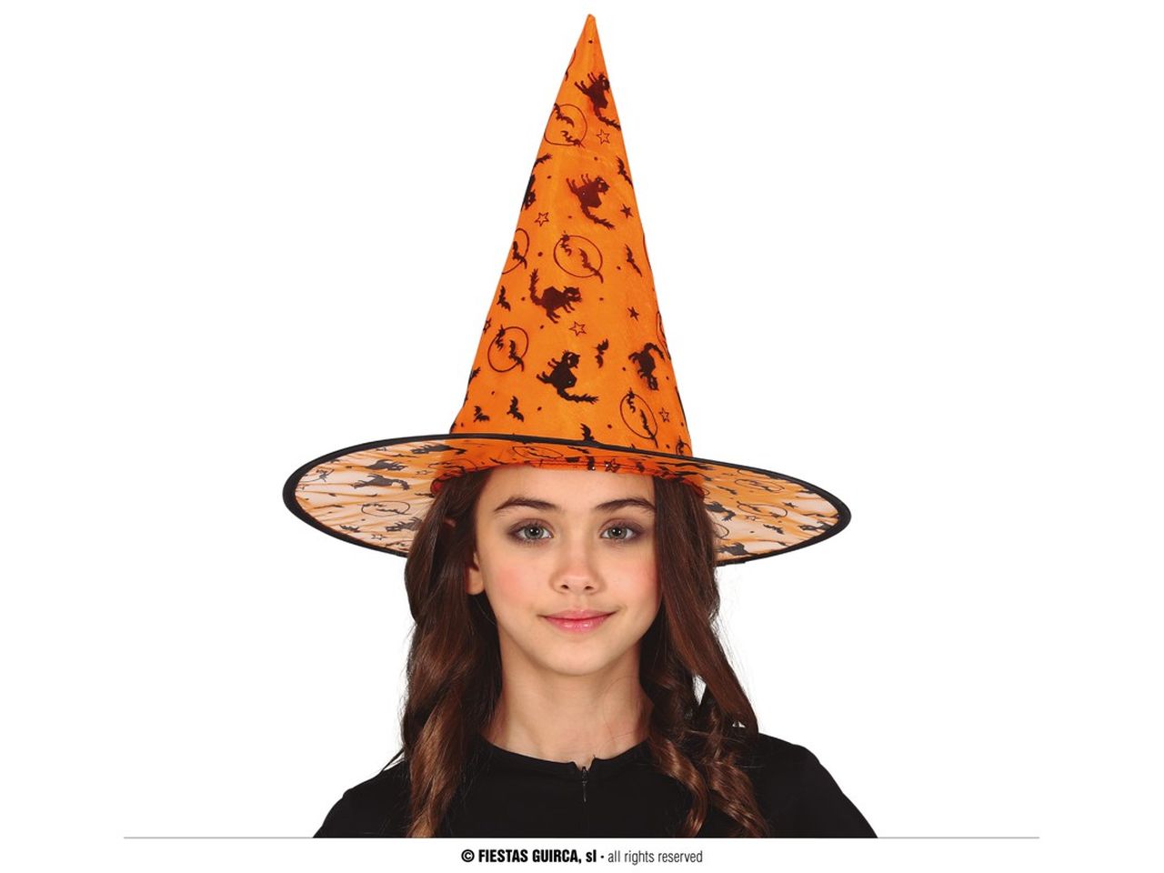 Cappello strega arancio bambini
