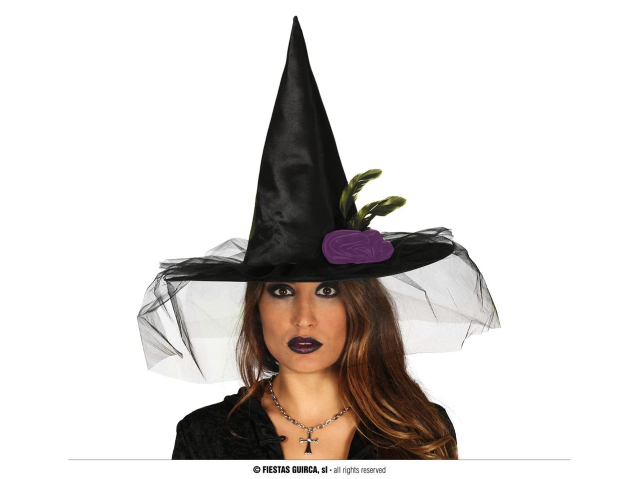 Cappello strega con velo