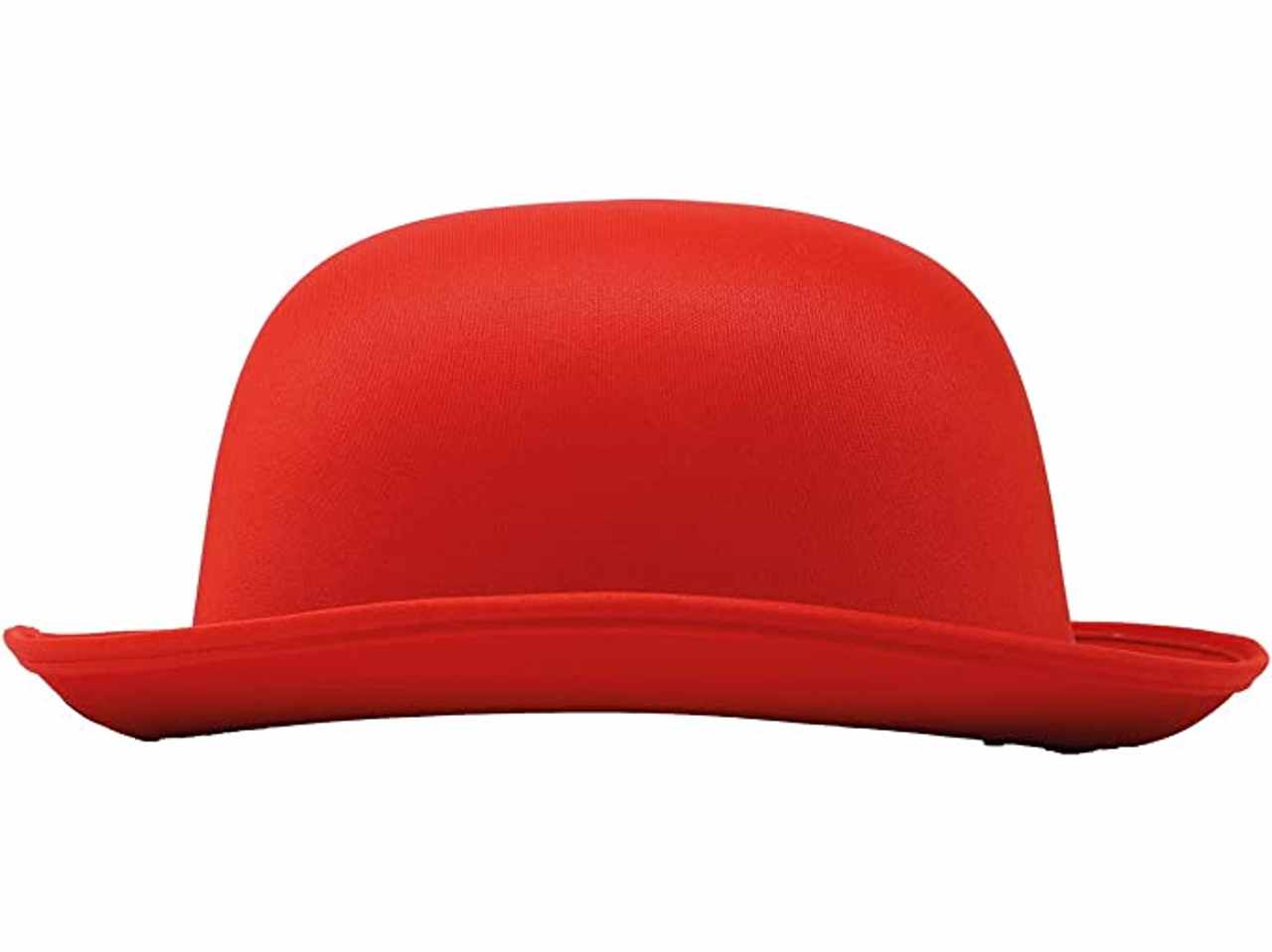 Bombetta lusso cappello colori vivaci alta qualità misura unica colore rosso