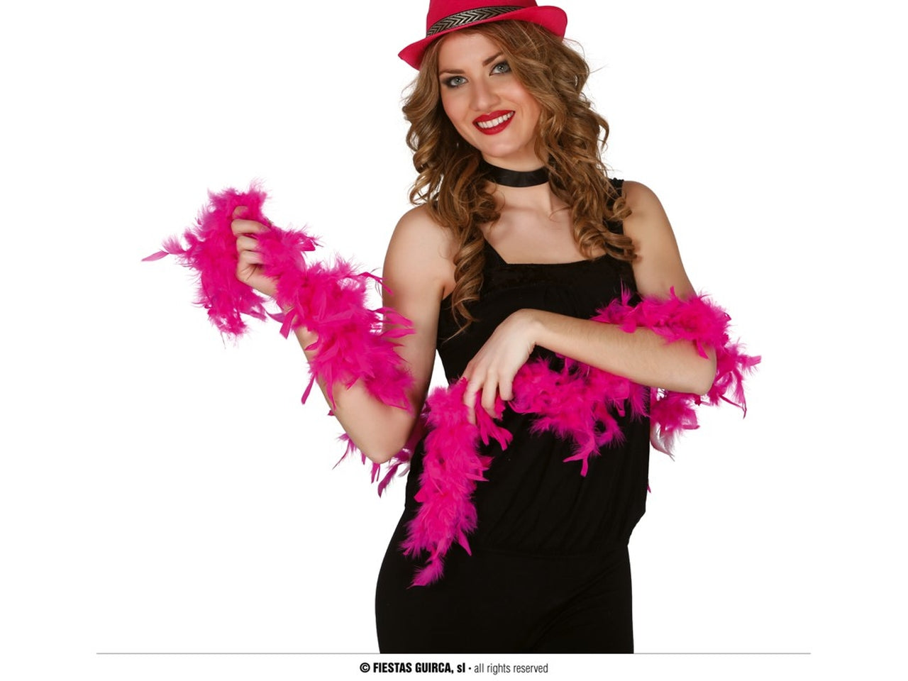 Boa con piume fuxia 40 grammi