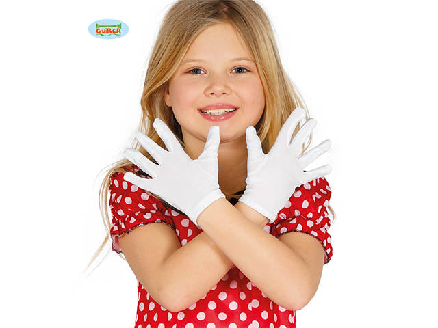 Paio guanti bianchi per bambino 22 cm