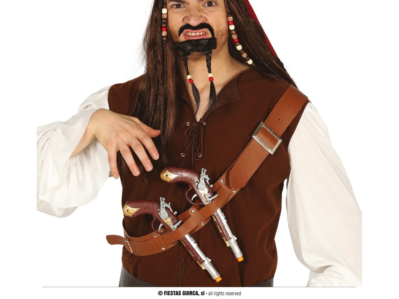 Cinghia toracica con 2 pistole da pirata