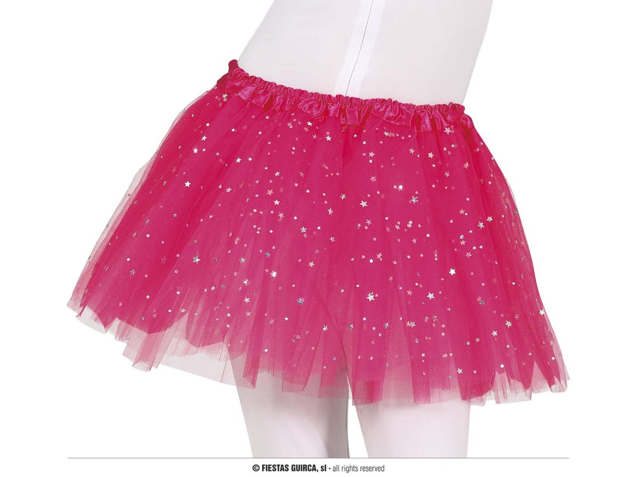 Tutu con stelline colore fucsia 30cm
