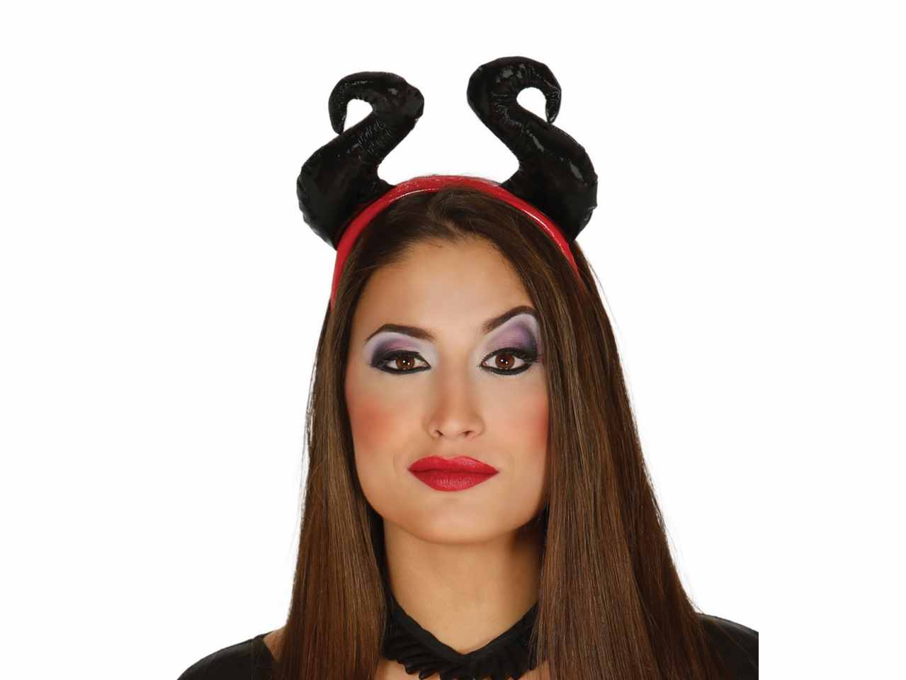 Cerchietto con corna nere malefica halloween