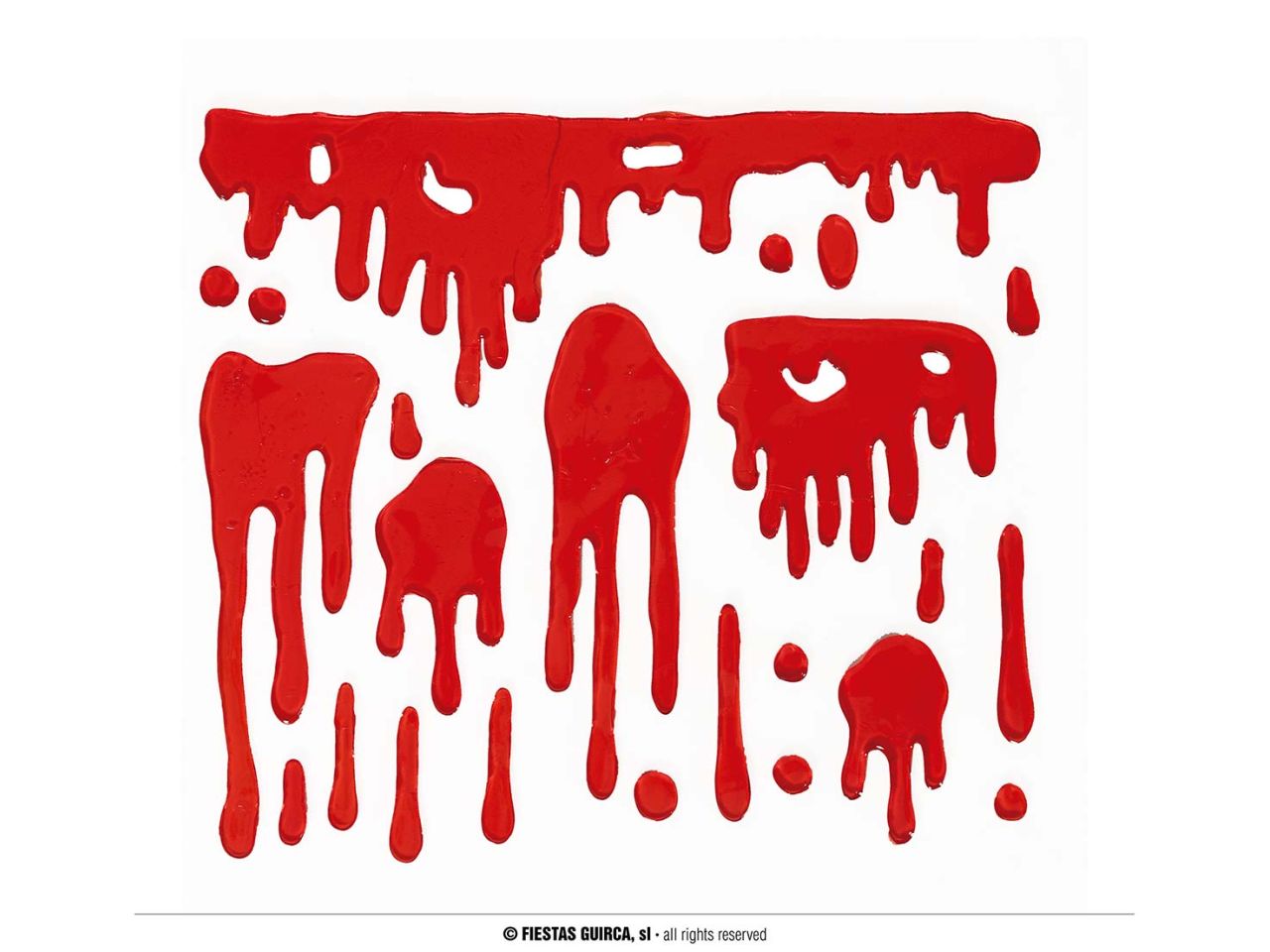 Vetrofania gel 25x25cm effetto sangue