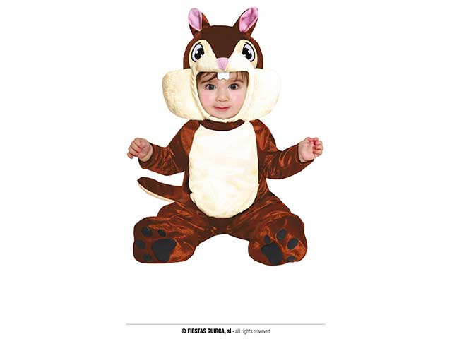 Costume da scoiattolo baby taglia 12-18 mesi