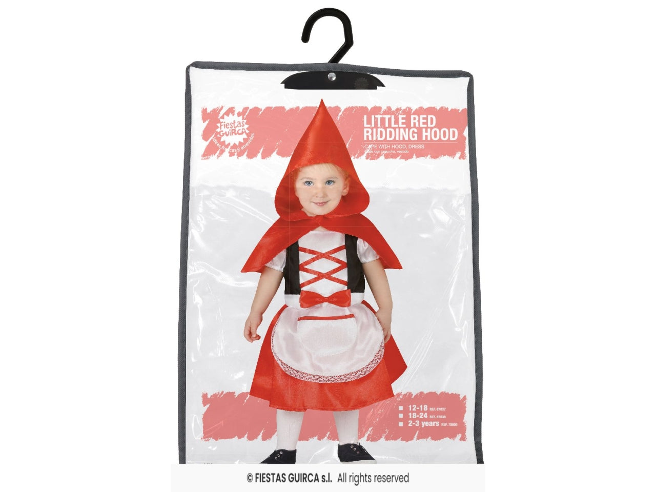 Costume caperucita toddler 2-3 anni
