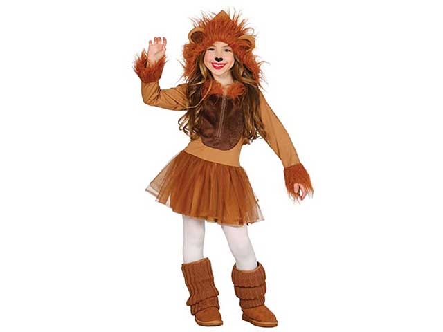 COSTUME DA LEONESSA BAMBINA TAGLIA 7-9 ANNI